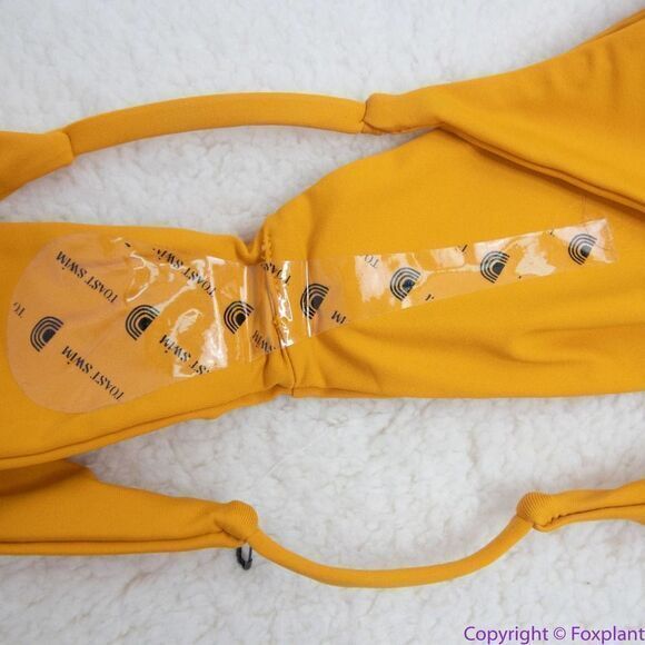 NEW Toast Swim String Bikini Bottom in Marigold, M - Picture 8 of 16